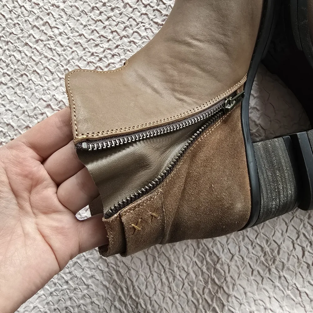 Skechers Women’s Leather Waterproof Round Toe Block Heel Fleek Cognac Boots